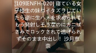 [109IENFH-020] 寝ている女子校生の妹にイタズラしていたら逆に生ハメを求められてもう発射しそうなのにカニばさみでロックされて逃げられずそのまま中出し！ 沙月恵奈