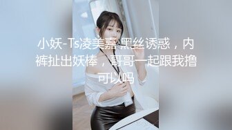 小妖-Ts凌美嘉 黑丝诱惑，内裤扯出妖棒，哥哥一起跟我撸可以吗